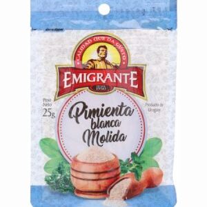 Pimienta blanca molida emigran